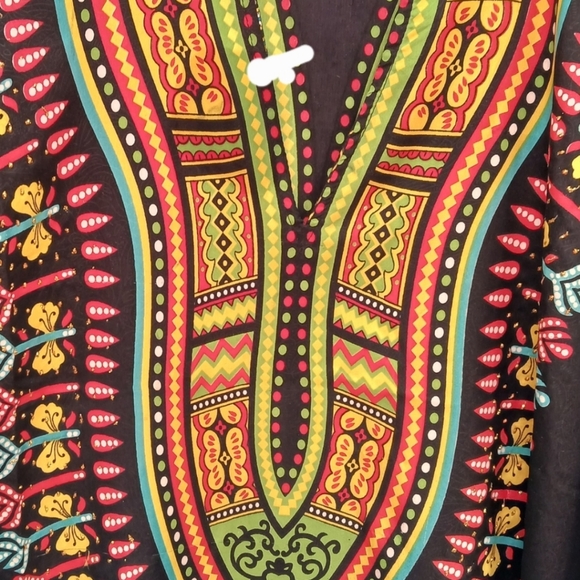 Colorful Patterned Kaftan Dress - Picture 5 of 6